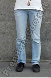 Leg Head Man Woman Casual Jeans Slim Average Street photo references